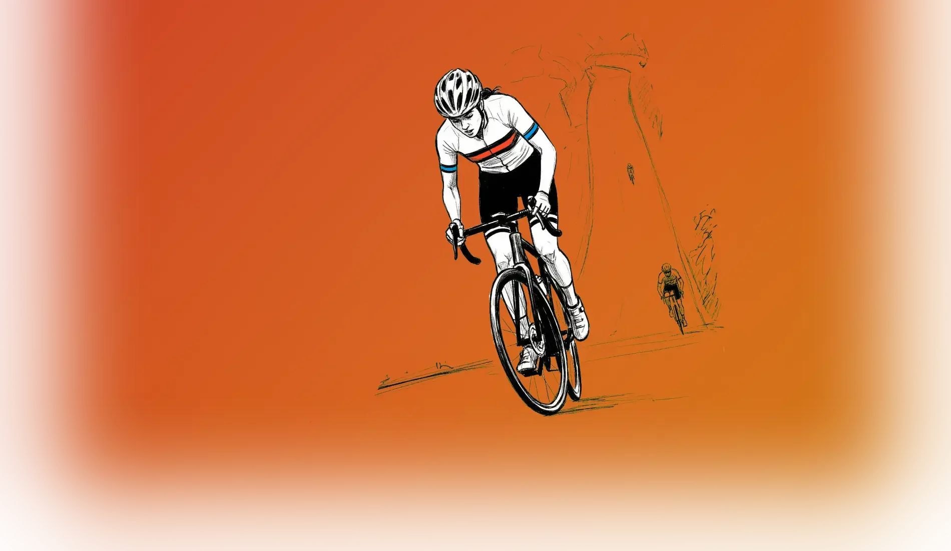 Road cycling illustration